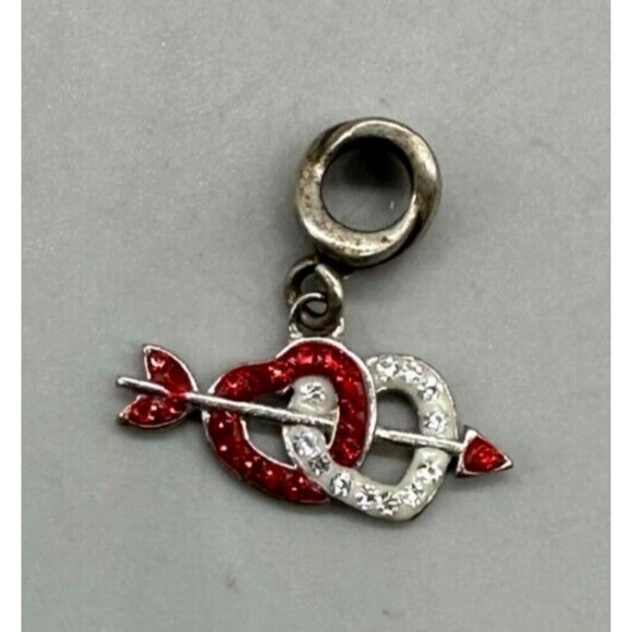 3/$30 Charmed Memories Charm 925 Sterling Silver Heart Arrow Dangle Kay Jewelers - Picture 2 of 12